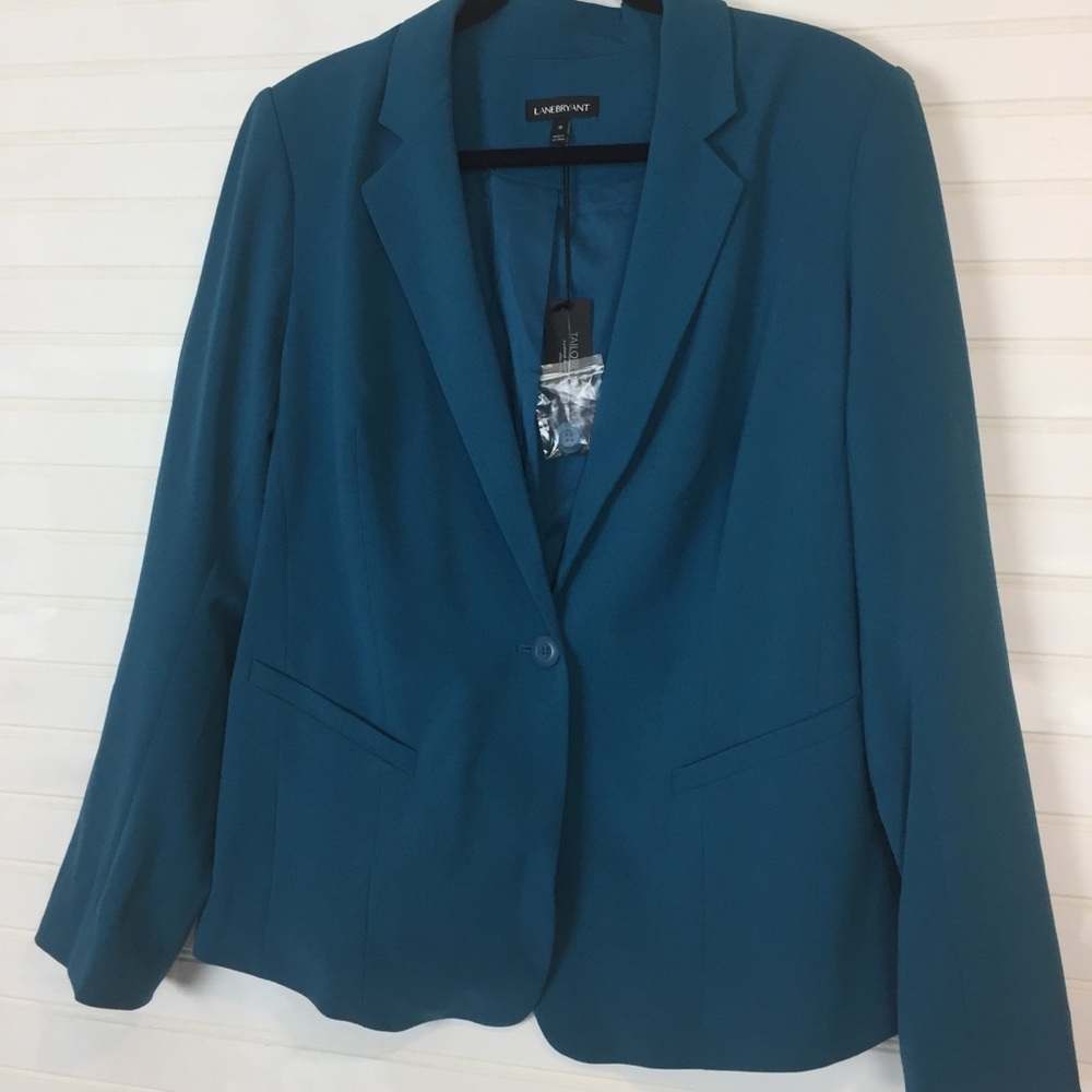 NWT Lane Bryant Teal Blazer Jacket size 18 NEW